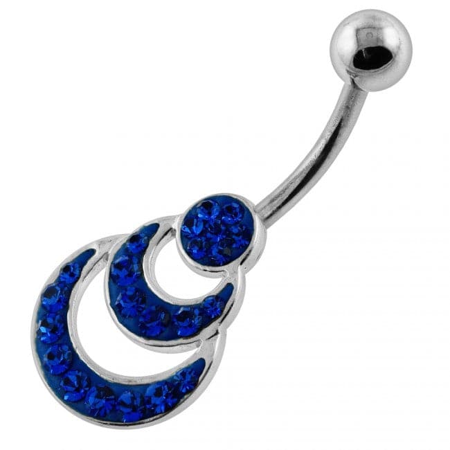 Multi Jeweled waves Navel Belly Piercing - Monster Piercing