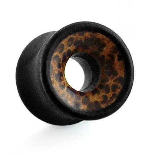 Double Flared Organic Palm and Iron Wood Tunnel Ear Gauges Plug - Monster Piercing