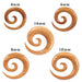 Organic Saba Wood Spiral Ear Expander Gauges - Monster Piercing