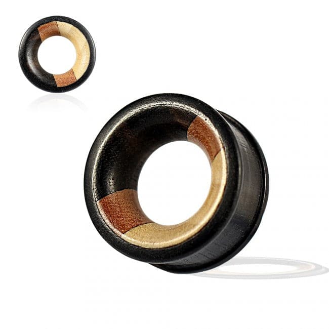 Organic Iron, Saba and Crocodile Ribbed Edge Tunnel Ear Gauges Plug - Monster Piercing