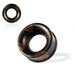 Organic Palm and Iron Wood Ribbed Edge Tunnel Ear Gauges Plug - Monster Piercing