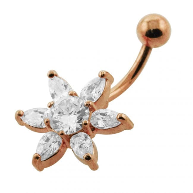 Jeweled Star Belly Button Ring - Monster Piercing