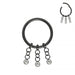 3 CZ Stones Dangling Hinged Segment Clicker Ring - Monster Piercing