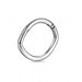 Surgical Steel Oval Shape Classic Hinged Segment Clicker Ring - Monster Piercing