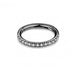 16G Surgical Steel Micro Setting CZ Stones in Hinged Segment Clicker Ring - Monster Piercing