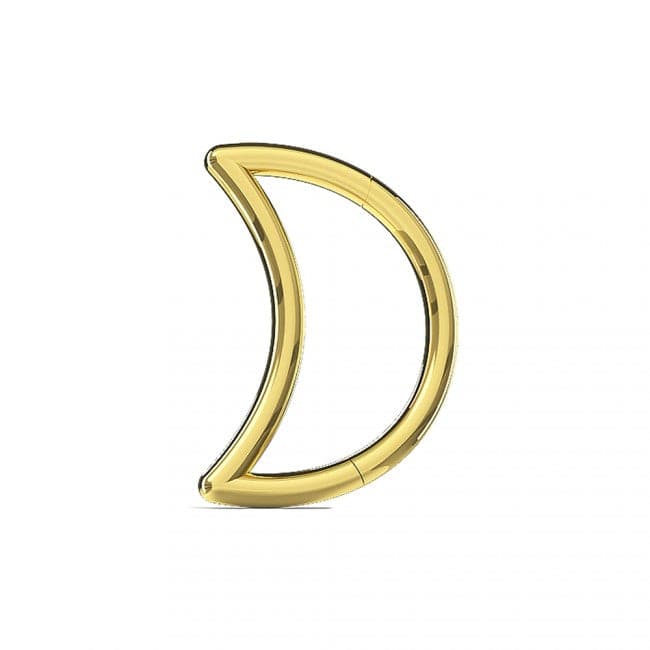 Small Moon Nose Hoop Segment Clicker Ring - Monster Piercing