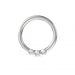 Triple CZ Jewelled Classic Segment Clicker Ring - Monster Piercing