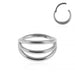 Triple Stack 316L Surgical Steel Hinged Segment Clicker Ring - Monster Piercing