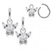 925 Sterling Silver Butterfly Drop Hinged Clickers - Monster Piercing