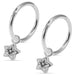 925 Sterling Silver Star Drop Hinged Clickers - Monster Piercing