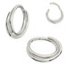 Double Row Twisted 316L Surgical Steel Hinged Segment Clicker Ring - Monster Piercing