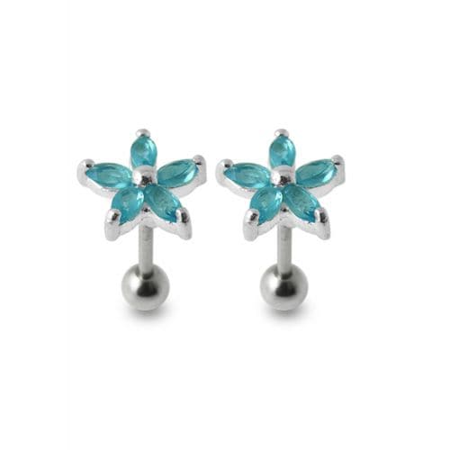 Five Petal Silver Stud - Monster Piercing