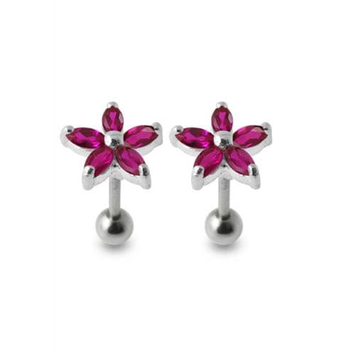 Five Petal Silver Stud - Monster Piercing