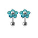 Jewelled Daisy Silver Ear Stud - Monster Piercing