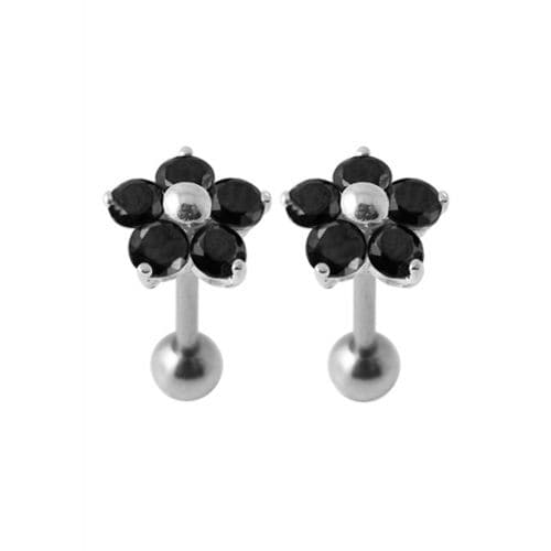 Jewelled Daisy Silver Ear Stud - Monster Piercing