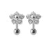 Jewelled Daisy Silver Ear Stud - Monster Piercing