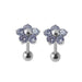 Jewelled Daisy Silver Ear Stud - Monster Piercing