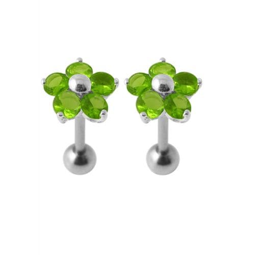 Jewelled Daisy Silver Ear Stud - Monster Piercing