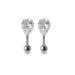 Jewelled Square Silver Ear Stud - Monster Piercing