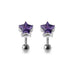 Star Jewelled Silver Ear Stud - Monster Piercing