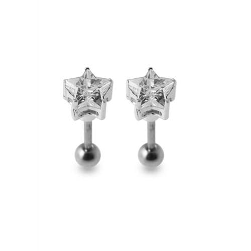 Star Jewelled Silver Ear Stud - Monster Piercing