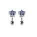 Star Jewelled Silver Ear Stud - Monster Piercing