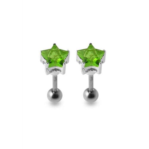 Star Jewelled Silver Ear Stud - Monster Piercing