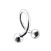 Surgical Steel Spiral Barbell with Cone/Ball End - Monster Piercing