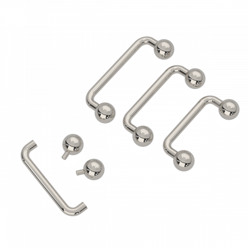 G23 Grade Titanium Internally Threaded Staple Surface Barbell - Monster Piercing