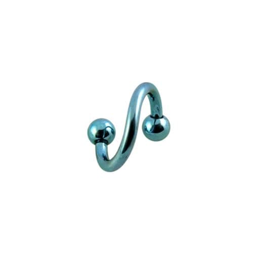 G23 Grade Anodised Titanium Twister Barbell with Ball - Monster Piercing