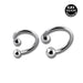 G23 Grade Titanium Horseshoe Twister Barbell - Monster Piercing