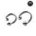 G23 Grade Titanium Horseshoe Twister Barbell - Monster Piercing