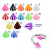 Twisted Barbell With UV Colourful Beach Ball Design Cones (Pack of 10) - Monster Piercing