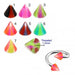 Twisted Barbell with UV Fancy Colourful Swirl Cone (Pack of 10) - Monster Piercing