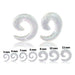 UV White Color Glitter Spiral Ear Expander - Monster Piercing