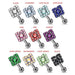 925 Sterling Silver Square Flower CZ Jewelled Cartilage Tragus Piercing Ear Stud - Monster Piercing