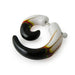 White Dot Hand Painted Fake Ear Plug Stretcher - Monster Piercing