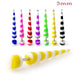 Colourful Stripes Straight Fake Ear Plug - Monster Piercing