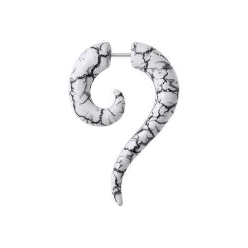 Marble Spiral Fake Ear Plug - Monster Piercing