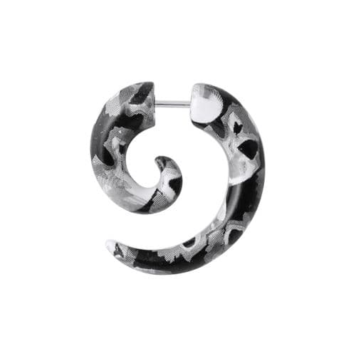 Python Pattern CBB Fake Ear Plug - Monster Piercing