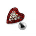 Heart Crystal Surgical Steel Fake Ear Plug - Monster Piercing