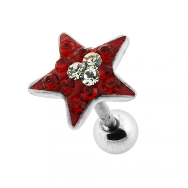 Star Crystal Surgical Steel Fake Ear Plug - Monster Piercing