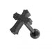 PVD Plated Glittering Cross Tragus Piercings - Monster Piercing