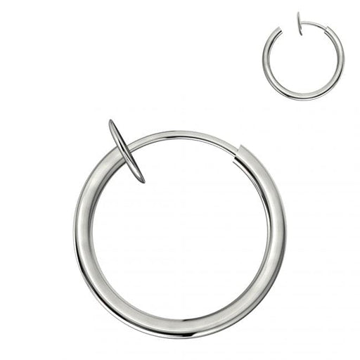 Spring Action Fake Body Jewellery Nose Hoop - Monster Piercing