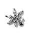 Jeweled Snowflake Cartilage Tragus Piercing Ear Stud - Monster Piercing