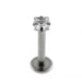 Surgical Steel Internal Threaded Madonna Labret with Square Jeweled Top - Monster Piercing