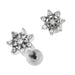 Micro Jeweled Flower Cartilage Tragus Piercing Ear Stud - Monster Piercing