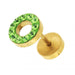 Multi Jeweled PVD Flat Disc Ear Plug - Monster Piercing