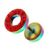 Multi Jeweled PVD Flat Disc Ear Plug - Monster Piercing