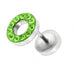 Multi Jeweled PVD Flat Disc Ear Plug - Monster Piercing